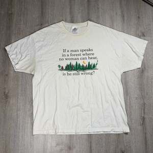 Mens Vintage Alstyle Apparel Graphic T-Shirt “Is He Still Wrong” XXL